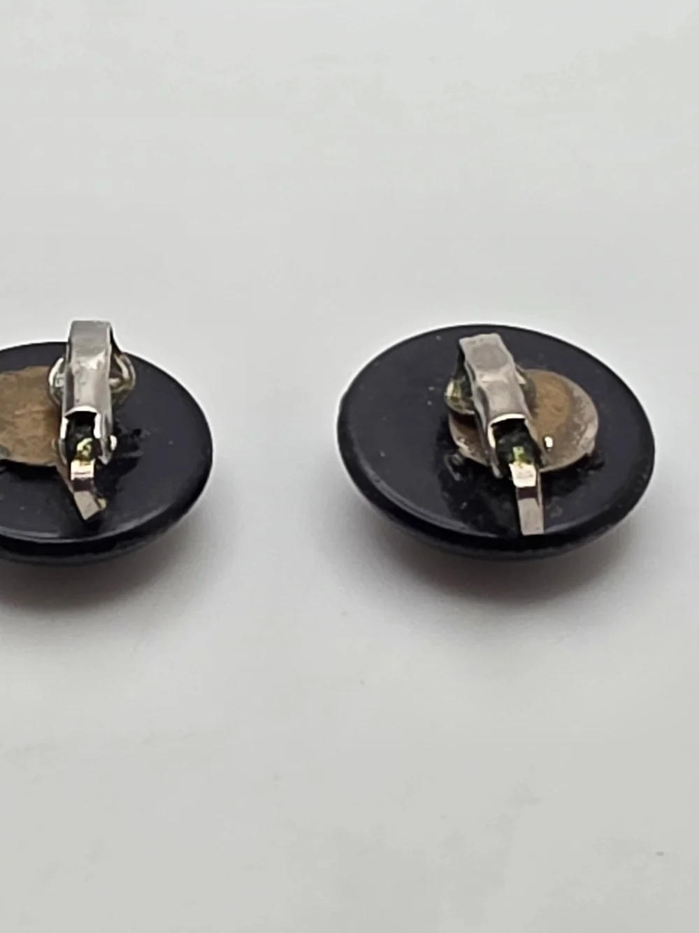Classic Black Round Clip-On Earrings